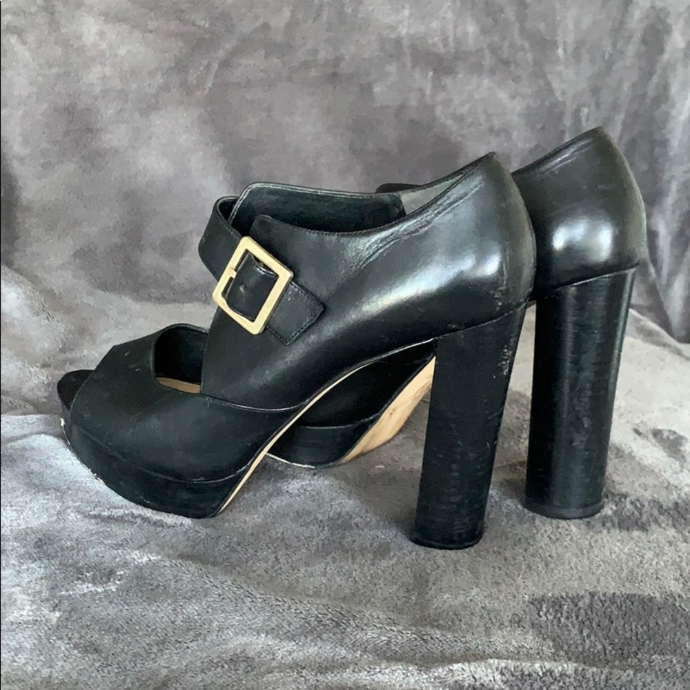 Michael Kors - black buckle platforms